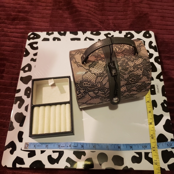 Tuscan design MINI jewelry box lace pink black - Picture 3 of 6